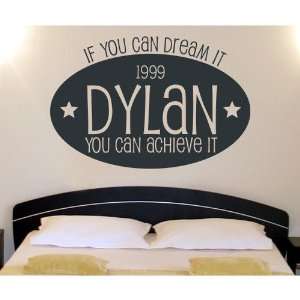  Dream Big Wall Decal Size 38 H x 55 W, Color of Graphic 