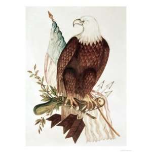   with American Flag, 19th century Giclee Poster Print