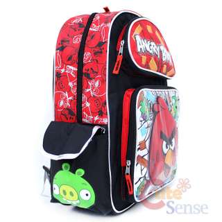 Angry Birds Medium School Backpack Lunch Bag Set  Red Bird