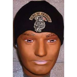  SONS OF ANARCHY SOA Grim Reaper Embroidered Knit Skull Cap 