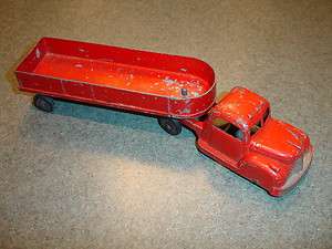   Vtg Antique Collectible Diecast Tootsietoy Toy Semi Truck Made In USA