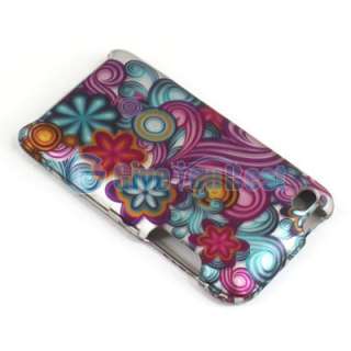   Cute Flower Hard Rubber Skin Case Cover For Apple Ipod Touch 4 Gen 4th