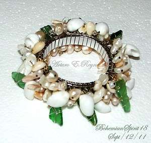 Artisan One Of A Kind Natural Pearls Beach Sea Glass/Shells CHARMS 