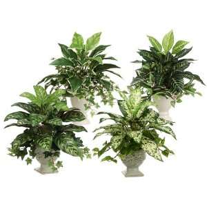  Set of 4 Mixed Artificial Potted Table Plants 15