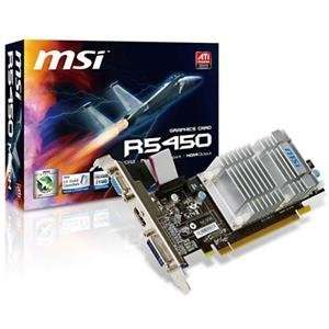  MSI Video, Radeon HD5450 512MB PCIE DDR3 (Catalog Category 