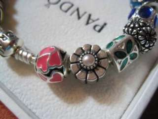 Authentic Pandora Bracelet w 18 Charms   Simply Charming  