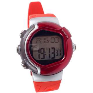NEW RED Calorie Counter Pulse Heart Rate Excercise Wrist Watch Alarm S 