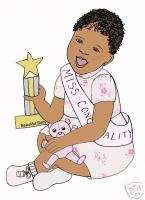 African American pretty baby girl beauty contest cards  