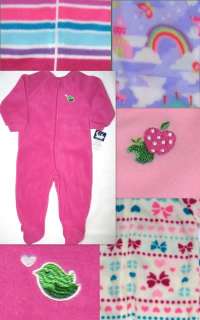 NEW Blanket Sleeper Fleece Pajama Baby Girl sizes OR 4T  