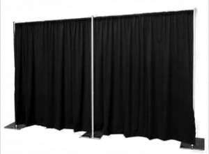 6FT Tall Black Drape and Pipe Backdrop Package (2 Complete Sets 
