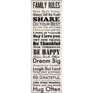 Wall Art   Family Rules.Opens in a new window