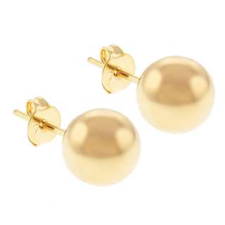   diamond ring builder deals 9mm round gold overlay ball stud earrings