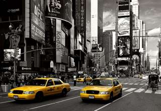   Mural NEW YORK CABS AT Times Square Wallpaper Manhattan P286  