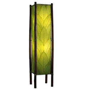 Oriental Fortune Floor Lamp w/ Cocoa Leaf & Bamboo 810927010453  