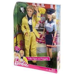 Barbie and Ken I can Be Police Officer & Firefighter Policeman Fireman 