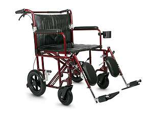Medline 22 Freedom Plus Excel Bariatric Transport Wheelchair 400lb 