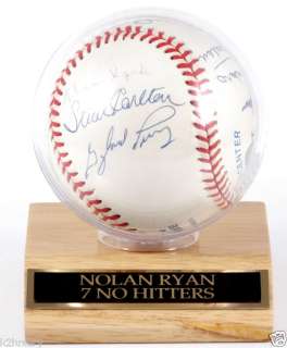 Nolan Ryan 7 No Hitters Autographed Official Major League Baseball No 