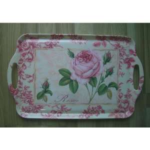 ROSE MELAMINE LARGE TRAY  