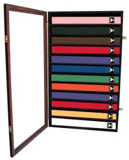 Karate/Taekwondo Belt Display Case Shadow Box Wall Hanging Cabinet 