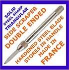   STEEL SOLID TRIANGULAR METAL SMITHS SIDE SCRAPER JEWLERY TOOLS FRANCE