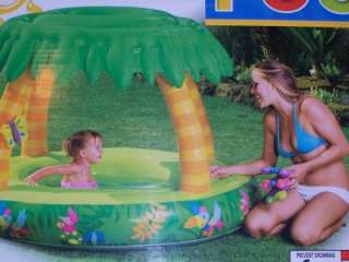 Jungle Shaded Inflatable Swimming Pool Kids Yard Toy  