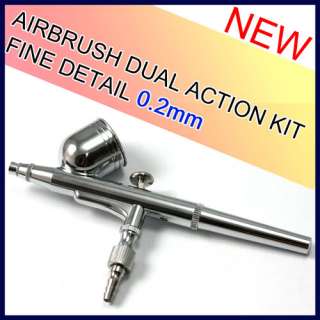 Dual action High Precision Airbrush Push button control Body Length 