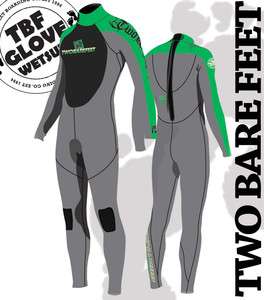 LIMITED EDITION Two Bare Feet Adult Glove Full Body Wetsuit  