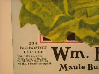 Maules Seed Book Cover 1930 Print Lettuce Corn  