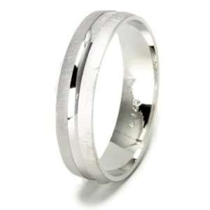    Diamond Cut Sandblast Sterling Silver Wedding Band Ring, 8 Jewelry