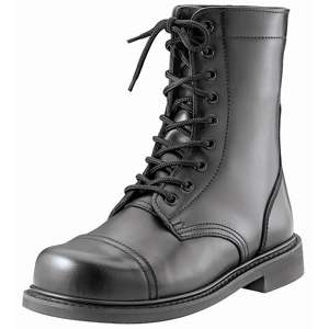 Black   Oil Resistant Military Combat Boots (Leather) 9