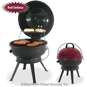   Outdoor Charcoal BBQ Grill Red Sedona Barbecue Patio, Lawn & Garden