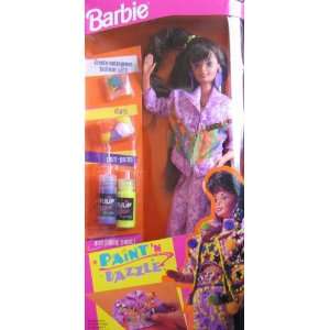  Barbie Paint N Dazzle Brunette Doll Set (1993) Toys 