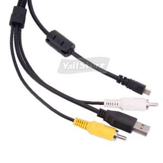 USB+AV CABLE For NIKON CoolPix L11/L12/L14 /L15/L16/L18  