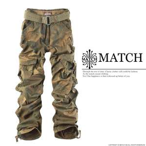 NEW MATCH Mens Army Camo Cargo Pants/trousers Size W30 W36 #6516 