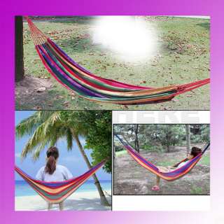 Camping Camp Outdoor Leisure Fabric Stripes Hammock New  