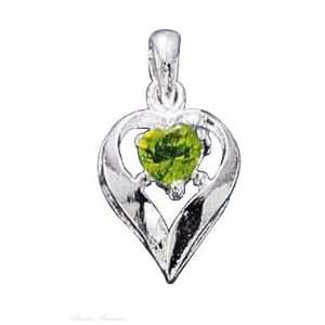   Sterling Silver August Birthstone Heart Charm Arts, Crafts & Sewing