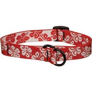  Bison Pet Red Hawaiian Adjustable Nylon Dog Slip Collar 