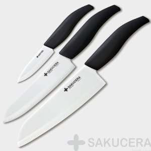  3 + 6 + 7 Inch Sakucera Ceramic Knife Chefs Cutlery 
