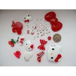  17 Mix Hello Kitty Bling Cell Phone Case Resin Flatback 