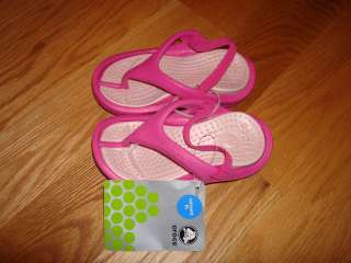   KIDS ATHENS CROCS SHOES SANDALS SIZE 6 / 7 FUCHSIA / COTTON CANDY NEW