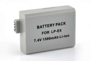 LP E5 LPE5 Battery Pack for Canon Rebel T1i XSi XS 1500mAh New  