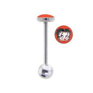Betty Boop Body Piercing Jewelry Classic Barbell Betty Tongue Ring (2 