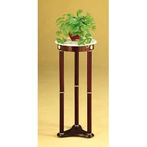  Coaster Plant Stand Side Table, White Marble Top and 