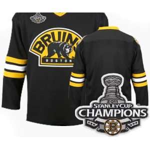  Champions Patch Boston Bruins Blank 3rd Black Hockey 