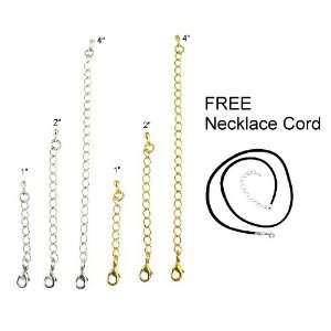 Necklace Bracelet Extender Set ~ 1, 2 and 4 in Gold and Silver Tone 