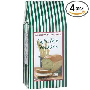 Stonewall Kitchen Garlic Herb Bread Mix, 18 Ounce Boxes (Pack of 4)