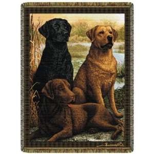  Labs in the Field Tapestry Throw LC 10079