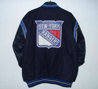 NHL NEW YORK RANGERS Wool & LEATHER Varsity Jacket 6XL  