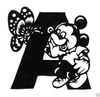 Mickey Letter A Chinese Paper Cutting ~ butterfly  