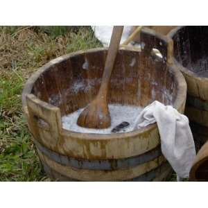  Camp Laundry in a Bucket at a Reenactment on the Yorktown 